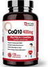 CoQ10-400mg with PQQ L-Carnitine & Omega-3s, High Absorption Coenzyme-Q10 with BioPerine, Supports Heart Health and Immune System, Energy Production, 120 Servings