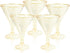 Liacere 24 Pack Gold Glitter Plastic Martini Glasses - 6.25oz Disposable Cocktail Glasses - Plastic Margarita Glasses Perfect for Wedding & Party