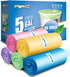 Small Garbage Bags - FORID 4 - 5 Gallon Trash Bags Durable Trash Can Liners for Home Office Bathroom Bedroom Waste Bin(5 Colors 150 Counts)