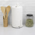 Home Basics Lattice Collection Cast Iron Paper Towel Holder (White)