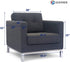 iCOVER Chair Sofa Slipcover, One Piece High Stretch Armchair Couch Cover, Machine Washable Spandex Jacquard Fabric, Bottom Elastic Easy to Install, Non-Slip Furniture Protector,Peacock Blue