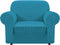iCOVER Chair Sofa Slipcover, One Piece High Stretch Armchair Couch Cover, Machine Washable Spandex Jacquard Fabric, Bottom Elastic Easy to Install, Non-Slip Furniture Protector,Peacock Blue