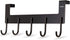 Over Door Hanger Heavy-Duty Hook, Hanging Clothes,Coat,Bag,Robe,Towel,Bathroom,Closet,Back of Door Hanger,Sturdy Anti-Rust Lightweight 5-Hooks Aluminum Black