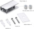 DOKU 4Pcs Adjustable 304 Stainless Steel Glass Clip Clamp Support 0.32"(8mm)-0.48"(12mm) Glass Shelf Brackets, Space Saving Bathroom Wall Mounted, Brushed Finished
