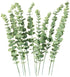 VANTREE 16"Tall Real Touch Artificial Eucalyptus Leaves Stems,10 PCS Eucalyptus Plant Faux Eucalyptus Stems,Dried Eucalyptus Vase Filler Leaf for Wedding Bouquet Centerpiece Home Farmhouse Party Decor