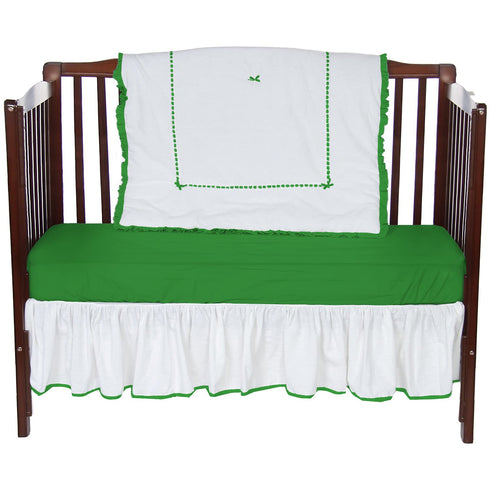 Baby Doll Bedding Unique 3Piece Crib Bedding Set, Green