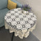 Hetao 100% Cotton Handmade Crochet Square Tablecloth Doilies Lace Table Covers ,Beige, 31 Inch