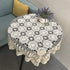 Hetao 100% Cotton Handmade Crochet Square Tablecloth Doilies Lace Table Covers ,Beige, 31 Inch