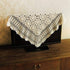 Hetao 100% Cotton Handmade Crochet Square Tablecloth Doilies Lace Table Covers ,Beige, 31 Inch
