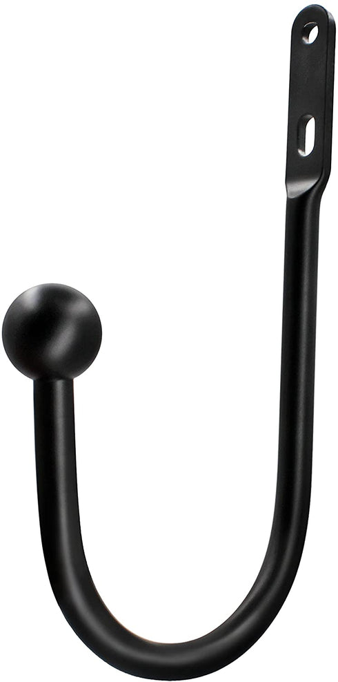 VRSS Curtain Tiebacks Drapery Holdbacks Simple Vintage Style (2pcs Black)