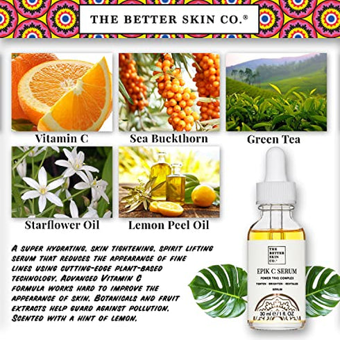 The Better Skin Co. | Epik C | Potent Vitamin C Serum | Skincare for Anti-Aging, Wrinkles and Dark Age Spots | Tighten, Brighten, Revitalize for a Youthful Glow | 1 fl oz dropper