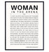 Daring Greatly Man/Woman In the Arena Quote Poster - 8x10 Famous Teddy Roosevelt Speech - 8x10 Motivational Inspirational Wall Art Decor - Uplifting Gifts for Women, Feminist, Entrepreneur