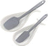 Fish Spoon Rest Ceramic for Kitchen Set of 2, White