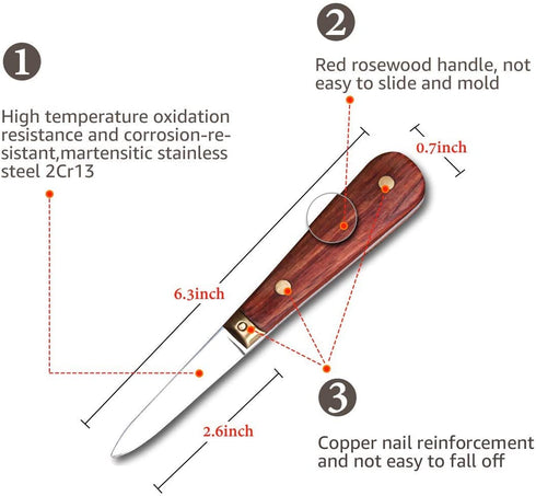 Oyster Shucking Knife,Oyster Knife,SPEENSUN Oyster Shucker Knife Not Easy To Break And Bend,More Secure With Shucking Knife and Gloves (2 Knife And 1Glove L),Clam Shucking Knife