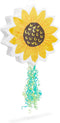 Small Sunflower Pull String Pinata for Birthday Party, Baby Shower Decorations (13 In)