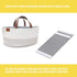 Buublaa-Baby Diaper Caddy Organizer-Leather Handles-Cotton Rope with Removable Inserts-Baby Shower Gift-Free Standing-Kids Friendly-Strong & Sturdy-Soft Smooth-Gift for Baby Shower-Baby Basket