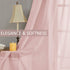 MRTREES Sheer Curtains Girls Room Pink 84 inches Long Sheers Nursery Transparent Voile Curtain Panel Bedroom Rod Pocket Window Treatment Set 2 Panels Living Room Sliding Glass Door