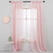 MRTREES Sheer Curtains Girls Room Pink 84 inches Long Sheers Nursery Transparent Voile Curtain Panel Bedroom Rod Pocket Window Treatment Set 2 Panels Living Room Sliding Glass Door