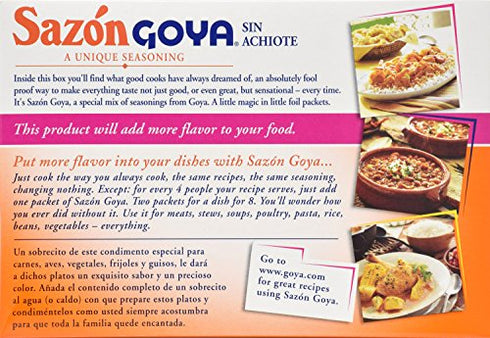 Goya Foods Sazon Seasoning without Annatto, 3.52 Ounce