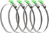 GLIDESTORE 6-Inch Hose Clamps Stainless Steel (Adjustable 5 1/2 - 6 1/3 Inch Diameter), Easy Turn Thumb Screw Metal Clamp, Ideal for Dryer and Plastic Vent Ducts, 5-Pack (Easy Turn Clamp)