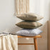MIULEE Pack of 2 Decorative Burlap Linen Throw Pillow Covers Modern Farmhouse Pillowcase Rustic Woven Textured Cushion Cover for Sofa Couch Bed 18x18 Inch Brown