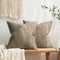 MIULEE Pack of 2 Decorative Burlap Linen Throw Pillow Covers Modern Farmhouse Pillowcase Rustic Woven Textured Cushion Cover for Sofa Couch Bed 18x18 Inch Brown