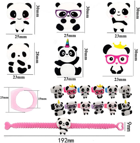 108Pcs Panda Party Supplies Favors Panda Keychains Rings Bracelets Panda Balloon Headbands Goodie Bags Stickers Toys Prizes Gift Carnivals for Kids Girls Panda Birthday Party Favor Supplies Goodie Bag Fillers