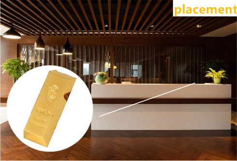Zzooi Fake Gold Bar Bullion Brick Simulated Metal Gold Bar,Feng Shui Decor