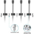SHYOSUCCE Mop Broom Holder Wall Mount with 4 Racks and 5 Hooks, 304 Stainless Steel Broom Organizer for Garden Garage Kitchen Bathroom (Black)