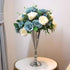 2 Pcs Tabletop Silver Metal Wedding Flower Trumpet Vase Table Decorative Centerpiece Artificial Flower Arrangements for Anniversary Ceremony Party Birthday Event Aisle Home Decoration (Silver)