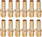 QLOUNI 12Pcs Brass Pipe Fitting, 3/8" Barb x 1/4" NPT Male Pipe, Hose Barb Adapter, Brass Pipe Fittings Male Threaded End