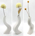 Serdic S Curve Tall Ceramic Vase 11inch Modern Decorative Flower Vase for Wedding, Gifts, Kitchen, Living Room or Flower Shop White