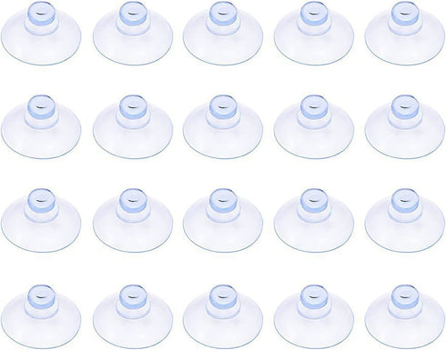 Outus Small Clear Plastic Suction Cup Without Hooks -20 mm -20 Packs