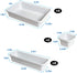 BYCY 18 Pcs White Drawer Organizers Trays Set Drawer Dividers for Kitchen Office Bathroom, Interlocking Bin Pack ( 18 Pieces )