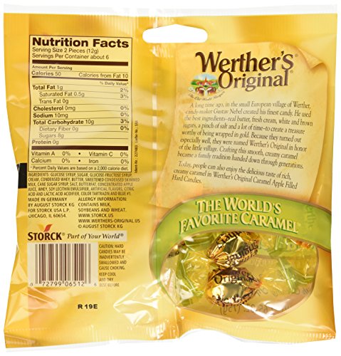 Werthers Original Caramel Apple Filled Hard Candies PACK of 3