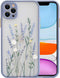 Ownest Compatible with iPhone 12 Pro Max Case for Clear Flower Frosted PC Back 3D Floral Girls Woman and Soft TPU Bumper Silicone Slim Shockproof Case for iPhone 12 Pro Max-(Purple-3)