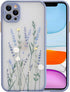 Ownest Compatible with iPhone 12 Pro Max Case for Clear Flower Frosted PC Back 3D Floral Girls Woman and Soft TPU Bumper Silicone Slim Shockproof Case for iPhone 12 Pro Max-(Purple-3)