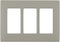 Leviton REWP3-WS Renu Three-Gang Screwless Snap-On Wallplate, Wood Smoke