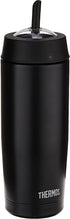 Thermos 18 Ounce Vacuum Insulated Cold Cup with Straw, Black