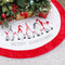 GMOEGEFT Christmas Tree Skirt 48 Inches Gnomes Tomte Applique White Velvet with Red Home Indoor Decorations for Xmas Holiday (48 inch)