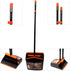 Broom and Dustpan/Dustpan with Broom Combo with 52" Long Handle for Home Kitchen Room Office Lobby Floor Use Upright Stand Up Broom and Dustpan Set for Home