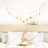 Mkono Moon Phase Wall Hanging Boho Garland Decor Home Decoration Moon Hang Art Ornaments for Bedroom Headboard Living Room Dorm Nursery Apartment Office Birthday Gift, Gold, 55"