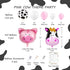 Cow Party Decorations 130 Pcs, TOPLLON Farm Animal Balloon Garland Kit with Cow Print Balloons, White Baby Pink Latex Balloons for Girls Birthday Party