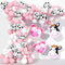 Cow Party Decorations 130 Pcs, TOPLLON Farm Animal Balloon Garland Kit with Cow Print Balloons, White Baby Pink Latex Balloons for Girls Birthday Party