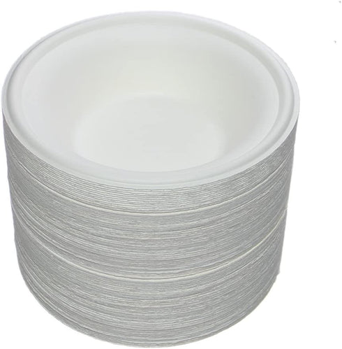 Belinlen 150 Pack 12 oz Round Disposable Bowls Eco-friendly 100% Natural Sugarcane Biodegradable Compostable Bagasse Tree Free and Plastic Free (150)