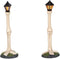 Department 56 Village Collection Accessories Halloween Femur Bone Street Lights Lit Figurine Set, 4.75 Inch, Multicolor