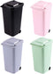 TOYMYTOY Office Trash Can, Desktop Mini Trash Bin, Garbage Bin Set Pencil Cup Holder with Lips & Wheels(4PCS)
