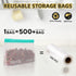 WIINXING Reusable Food Storage Bags- 12 Pack BPA FREE Stand Up and Flat Freezer Bags( 6 Large Leakproof Sandwich Bags + 6 Medium Food Grade Kids Snack Bags) Resealable Lunch Bag for Meat Fruit Veggies