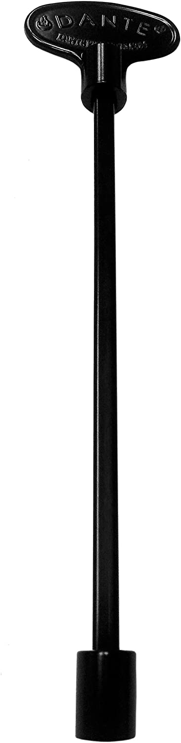 Dante Products Universal Gas Valve Key, 8-Inch, Flat Black
