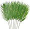 8 Pack Artificial Palm Leaves Faux Plants Palm Leaf Greenery Tropical Palm Tree Leaves for Palm Wedding Arrangement Jungle Party Decorations